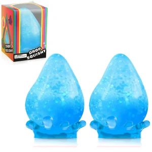 1 PC Water Drop Shape Squishy Stress Relief Ball with Base