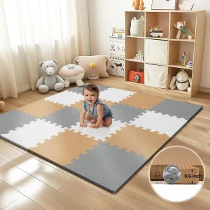 16 Tiles Baby Play Mat for Floor,